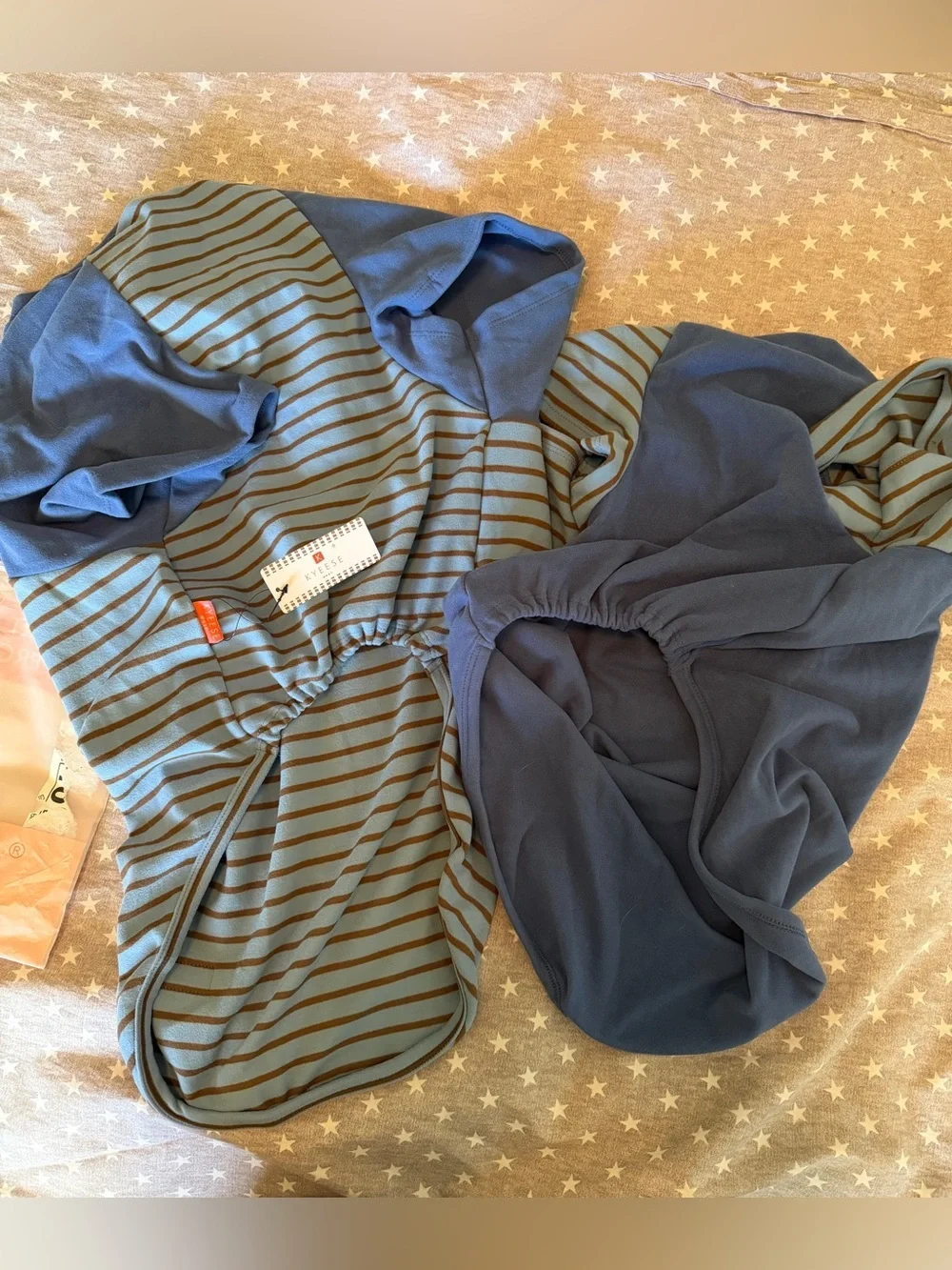 KYEESE 2Pack Soft Dog Sweatshirt Stretchy, Lightweight Fleece 3XL Blue+Stripe